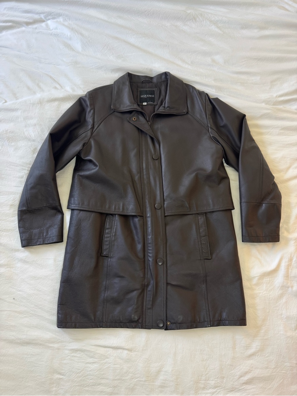 Sequence Dark Brown Leather Jacket